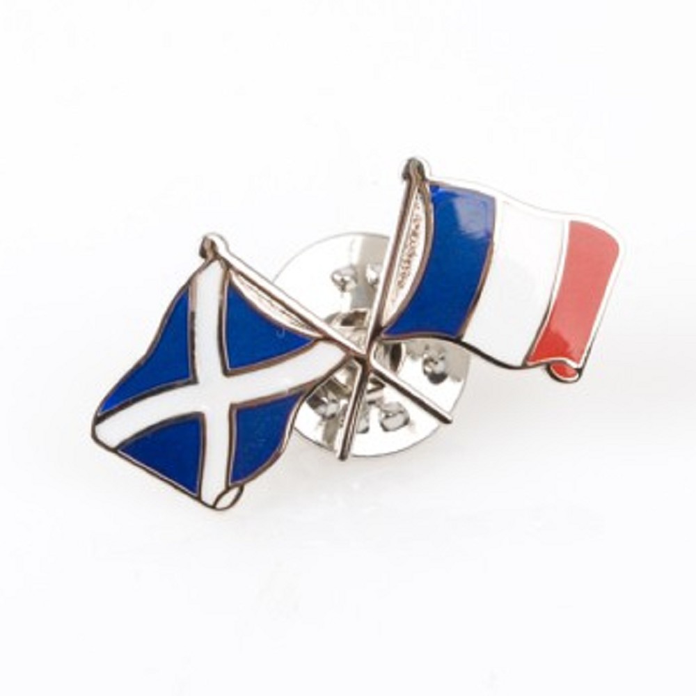 Scotland-France double pin badge