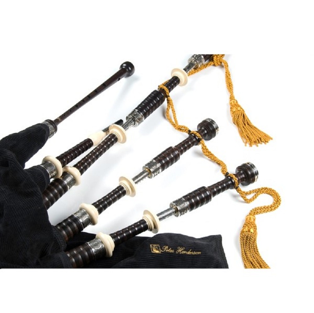Peter Henderson PH01 Antique Blackwood Bagpipes - Thistle 