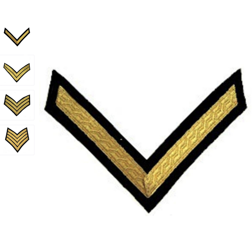 Chevrons (Pour Doublet). Or sur Noir Chevrons (Pour Doublet). Or sur Noir