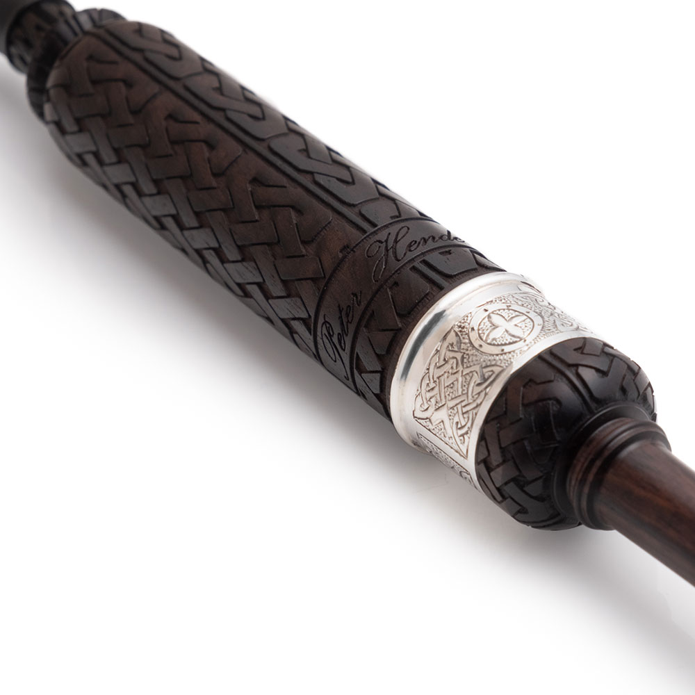Peter Henderson SILVER Celtic Heritage Blackwood Practice Chanter Peter Henderson SILVER Celtic Heritage Blackwood Practice Chanter